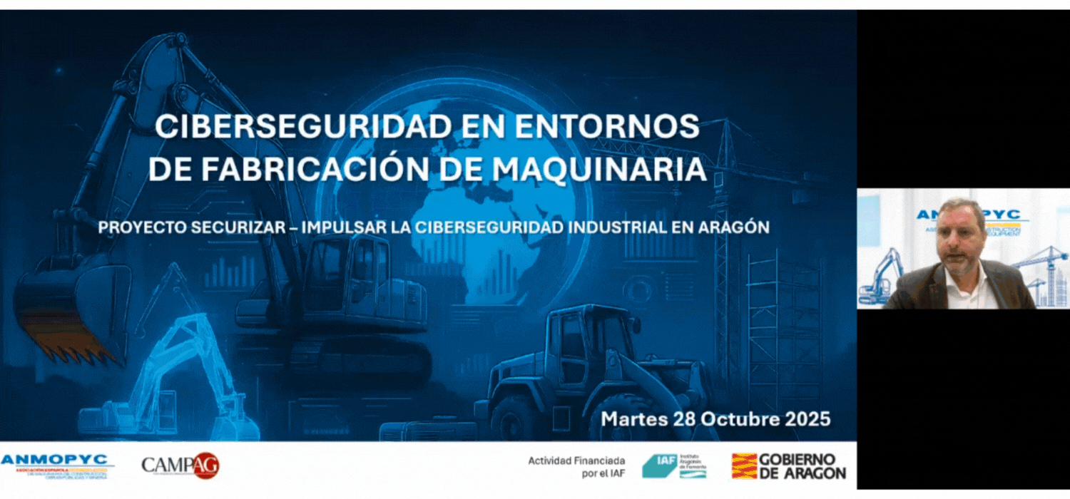 Webinario en Ciberseguridad en entornos de fabricación de maquinaria